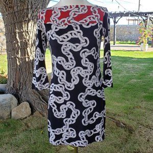 EUC *Diane Von Furstenberg* Women's 100% Silk Chains Ruri Mini Dress 2